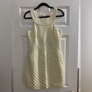 Lilly Pulitzer gold (shimmer) and cream dress